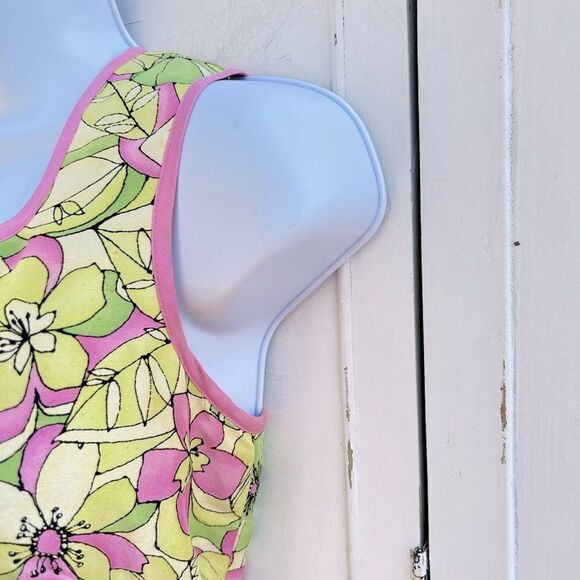 🍎 Cynthia Howie Petite Floral Silk Dress Size 10P (AA3) - Picture 3 of 11